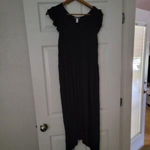 XL navy maternity t-shirt dress